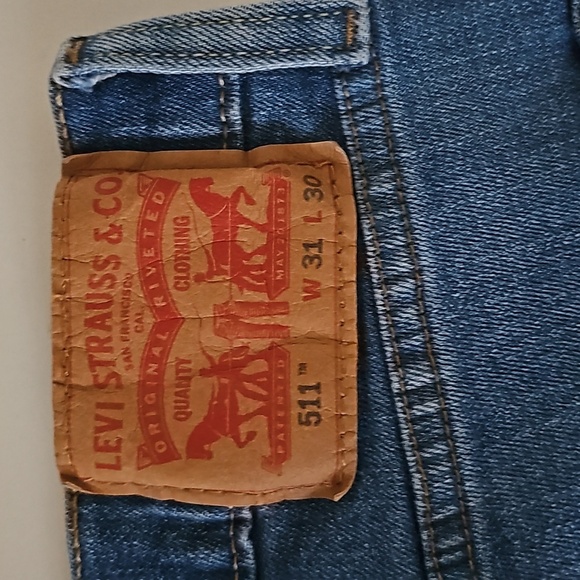 Levi's 511 Jeans Men's 31x30 Blue Denim Straight Leg Red Tab - Picture 2 of 8